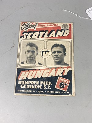 Lot 323 - A DECEMBER 1954 SCOTLAND vs. HUNGARY FOOTBALL PROGRAMME