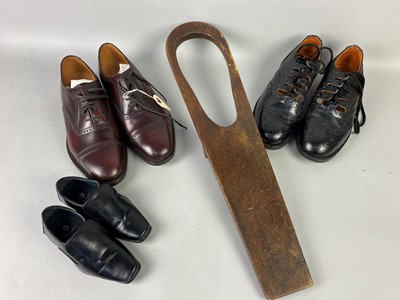 Lot 357 - A COLLECTION OF FORMAL SHOES AND A BOOT JACK