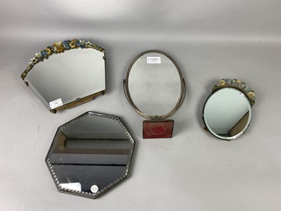 Lot 339 - A BARBOLA DRESSING TABLE MIRROR AND THREE OTHER MIRRORS