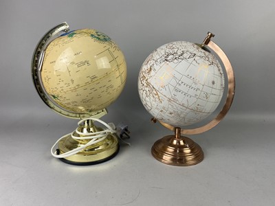 Lot 352 - A LOT OF TWO TERRESTRIAL TABLE GLOBES