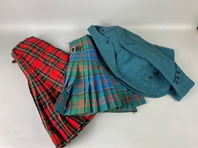 Lot 354 - A LOT OF FIVE KILTS AND OTHER HIGHLAND DRESS