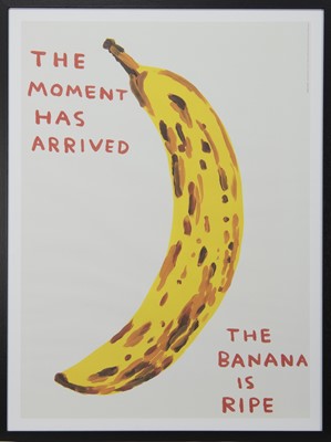 Lot 861 - THE MOMENT HAS ARRIVED, A LITHOGRAPH BY DAVID SHRIGLEY