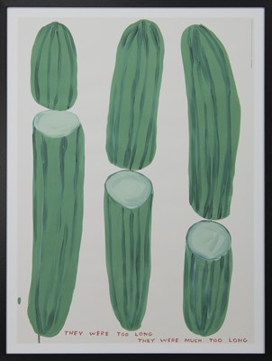 Lot 862 - THEY WERE TOO LONG, MUCH TOO LONG, A LITHOGRAPH BY DAVID SHRIGLEY