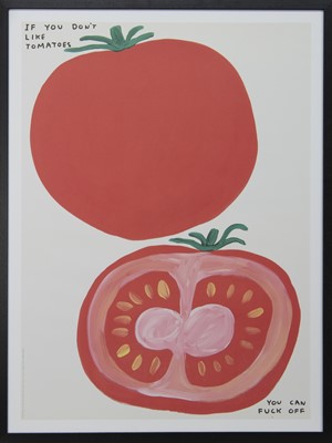 Lot 864 - IF YOU DON'T LIKE TOMATOES, A LITHOGRAPH BY DAVID SHRIGLEY