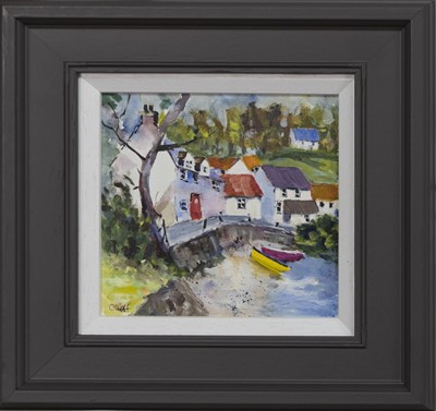 Lot 873 - MOORED UP, AN OIL BY CAROL WEST