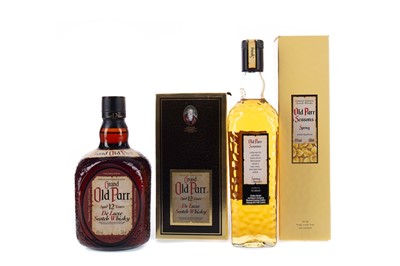 Lot 246 - GRAND OLD PARR AGED 12 YEARS, OLD PARR SPRING, AND TWELVE GRAND OLS PARR AGED 12 YEARS MINIATURES