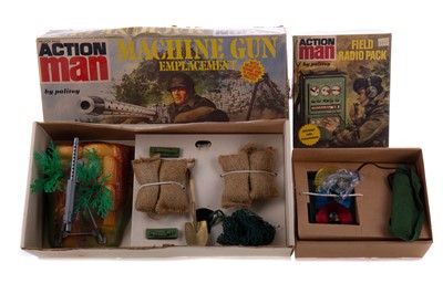 Lot 919 - ACTION MAN MACHINE GUN EMPLACEMENT AND FIELD RADIO PACK