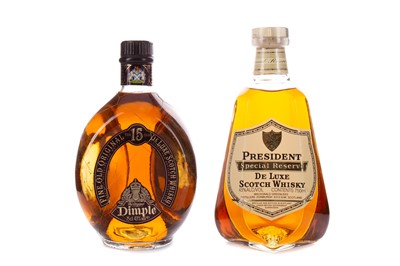 Lot 262 - PRESIDENT SPECIAL RESERVE AND DIMPLE 15 YEARS OLD