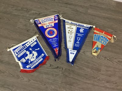 Lot 75 - A LOT OF RANGERS FC PENNANTS, BOOKS AND OTHER ITEMS