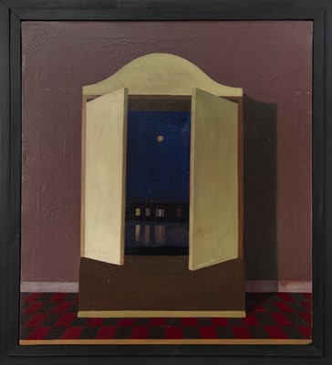 Lot 16 - A PEEP AT THE NIGHT, AN OIL BY DAVID EVANS ARCA RSA RSW