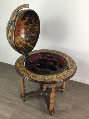 Lot 81 - A DRINKS TABLE IN THE FORM OF A GLOBE