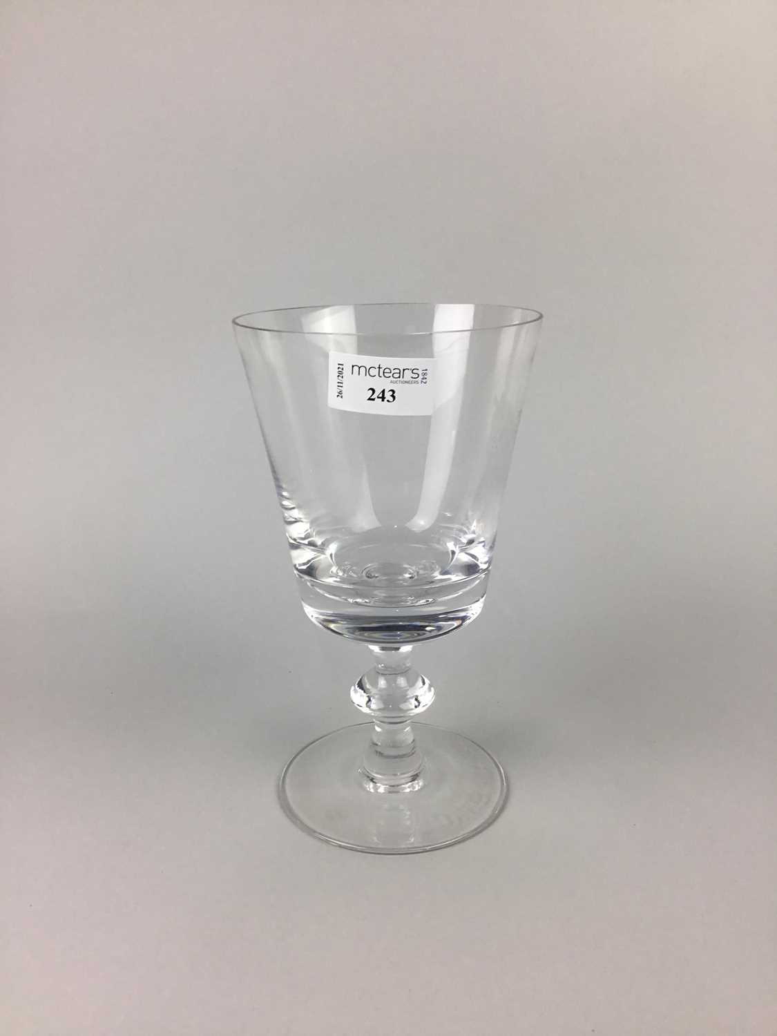 Lot 243 - A LARGE STEMMED RUMMER GLASS
