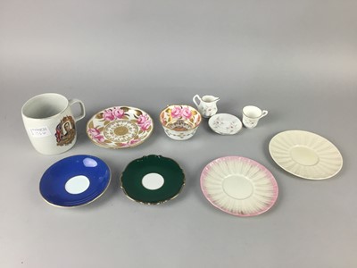 Lot 172 - A VICTORIAN BLUE AND WHITE MEAT DISH AND OTHERS
