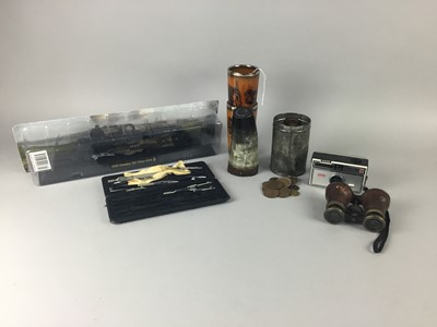 Lot 224 - A PAIR OF OPERA GLASSES, MODEL VEHICLES, COMMEMORATIVE CROWN AND OTHER ITEMS
