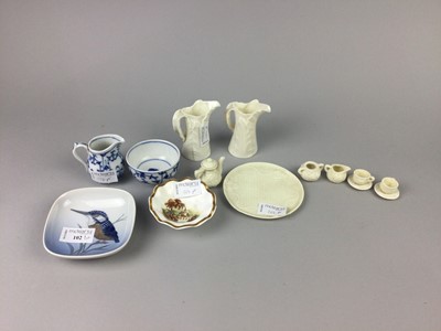 Lot 102 - A PAIR OF ROYAL WORCESTER WHITE GLAZED VASES AND OTHER CERAMICS