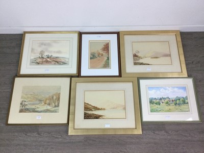 Lot 317 - A WATERCOLOUR BY W.H BEWERS ALONG WITH NINE OTHER PAINTINGS