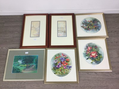 Lot 320 - A PAIR OF WATERCOLOURS BY W. PAMIER ALONG WITH EIGHT OTHER PICTURES