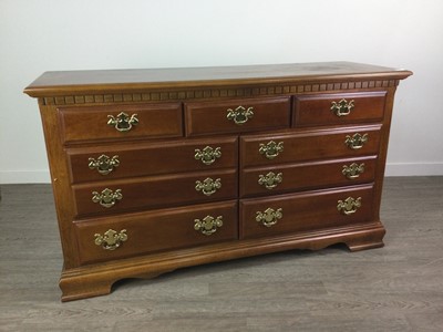 Lot 328 - A MAHOGANY CHEST AND MIRROR