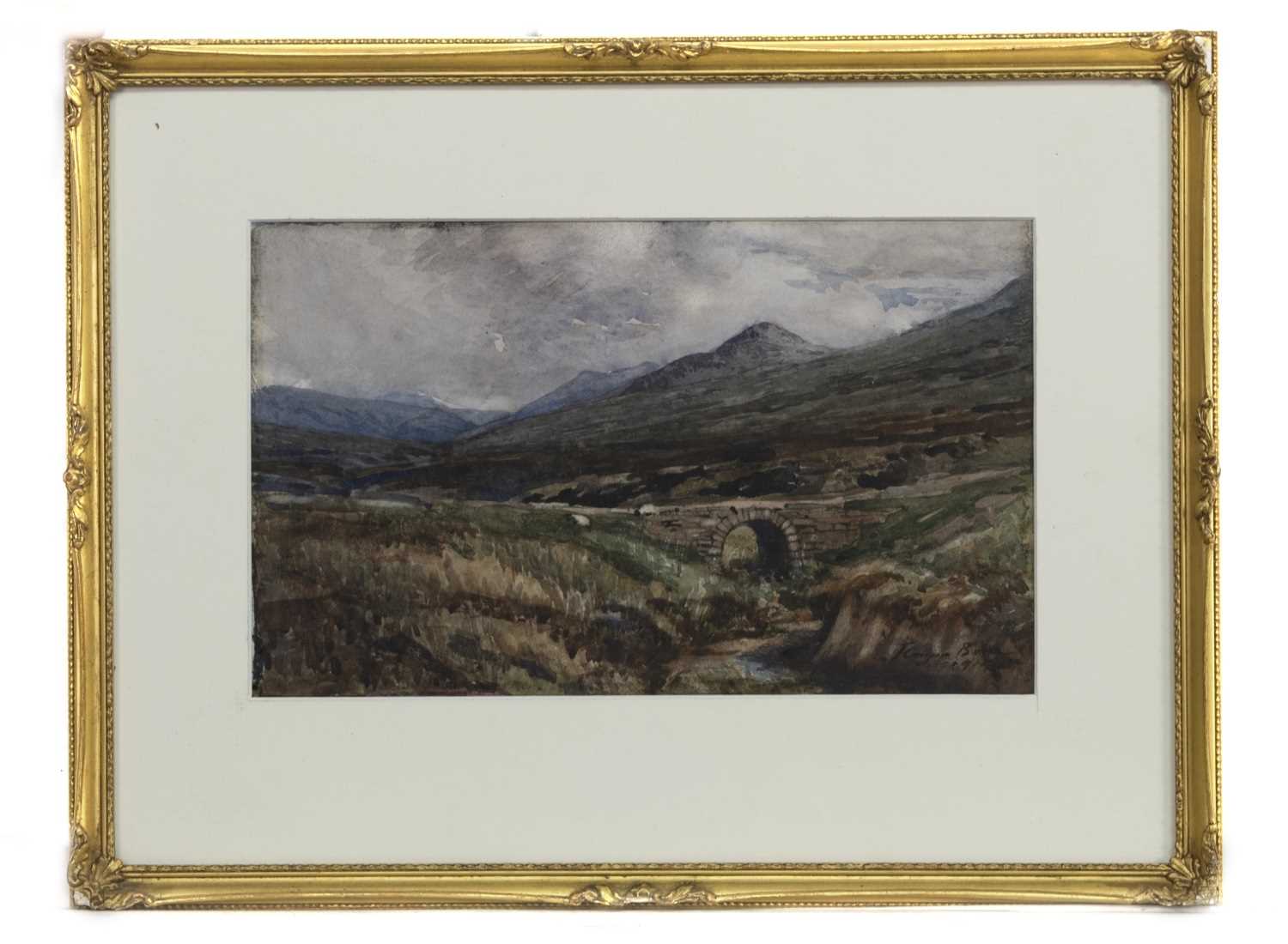 Lot 162 - THE UPPER WATERS OF THE LOGAN BURN, A WATERCOLOUR BY JOHN CRAIGIE BONE