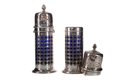 Lot 511 - A PAIR OF VICTORIAN SILVER SUGAR CASTERS