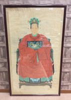 Lot 803 - TWO LARGE EARLY 20TH CENTURY CHINESE PAINTINGS...
