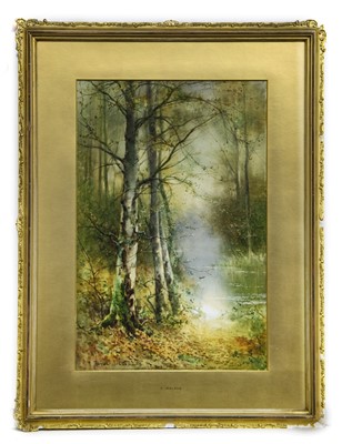 Lot 183 - RIVER AND TREES, A WATERCOLOUR BY THOMAS TAYLER IRELAND