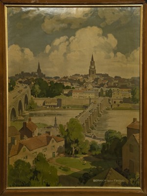 Lot 185 - BERWICK UPON TWEED, A POSTER BY LEONARD RUSSELL SQUIRREL