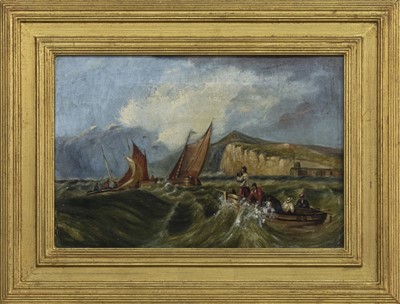 Lot 187 - ROUGH SEA, ST IVES, AN OIL BY RICHARD SHORT
