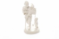 Lot 808 - LATE 19TH CENTURY JAPANESE IVORY FIGURE GROUP...