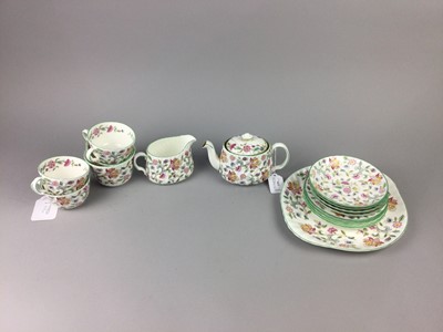 Lot 339 - A MINTON HADDON HALL PATTERN PART TEA SERVICE