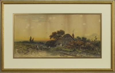 Lot 213 - COUNTRY COTTAGE, A WATERCOLOUR BY P WATTS