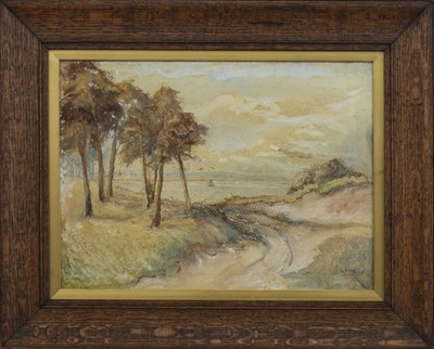 Lot 360 - A WALK TO THE WATER, A WATERCOLOUR