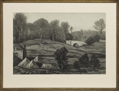 Lot 307 - KEIR, DUNBLANE, A MIXED MEDIA BY WILLIAM YORK MACGREGGOR