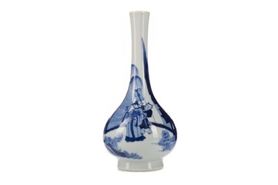 Lot 1778 - A CHINESE BLUE AND WHITE BOTTLE VASE
