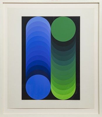 Lot 222 - AN UNTITLED PRINT BY VICTOR VASARELY