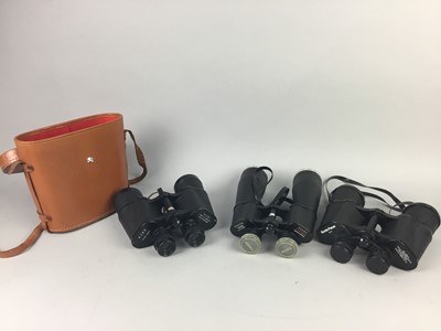 Lot 360 - A LOT OF THREE CASED PAIRS OF BINOCULARS