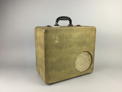 Lot 369 - A VINTAGE PORTABLE RECORD PLAYER