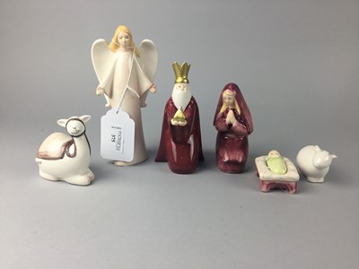 Lot 375 - A PORCELAIN NATIVITY SCENE