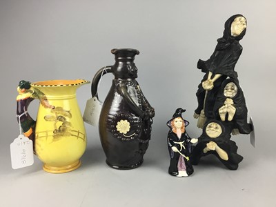 Lot 376 - A BURSLEM WARE DICK TURPIN JUG AND OTHER CERAMICS