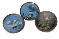 Lot 824 - THREE EARLY 20TH CENTURY CHINESE CLOISONNE...