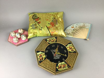 Lot 399 - A LOT OF MODERN CHINESE FANS ALONG WITH OTHER OBJECTS