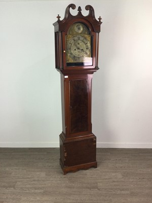 Lot 387 - A 19TH CENTURY MAHOGANY LONGCASE CLOCK