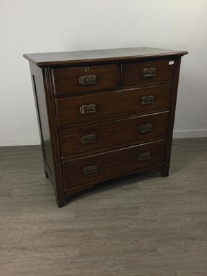 Lot 478 - A LATE 19TH/ EARLY 20TH CENTURY OAK CHEST