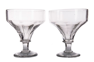 Lot 787 - A PAIR OF 19TH CENTURY GLASS SWEETMEATS