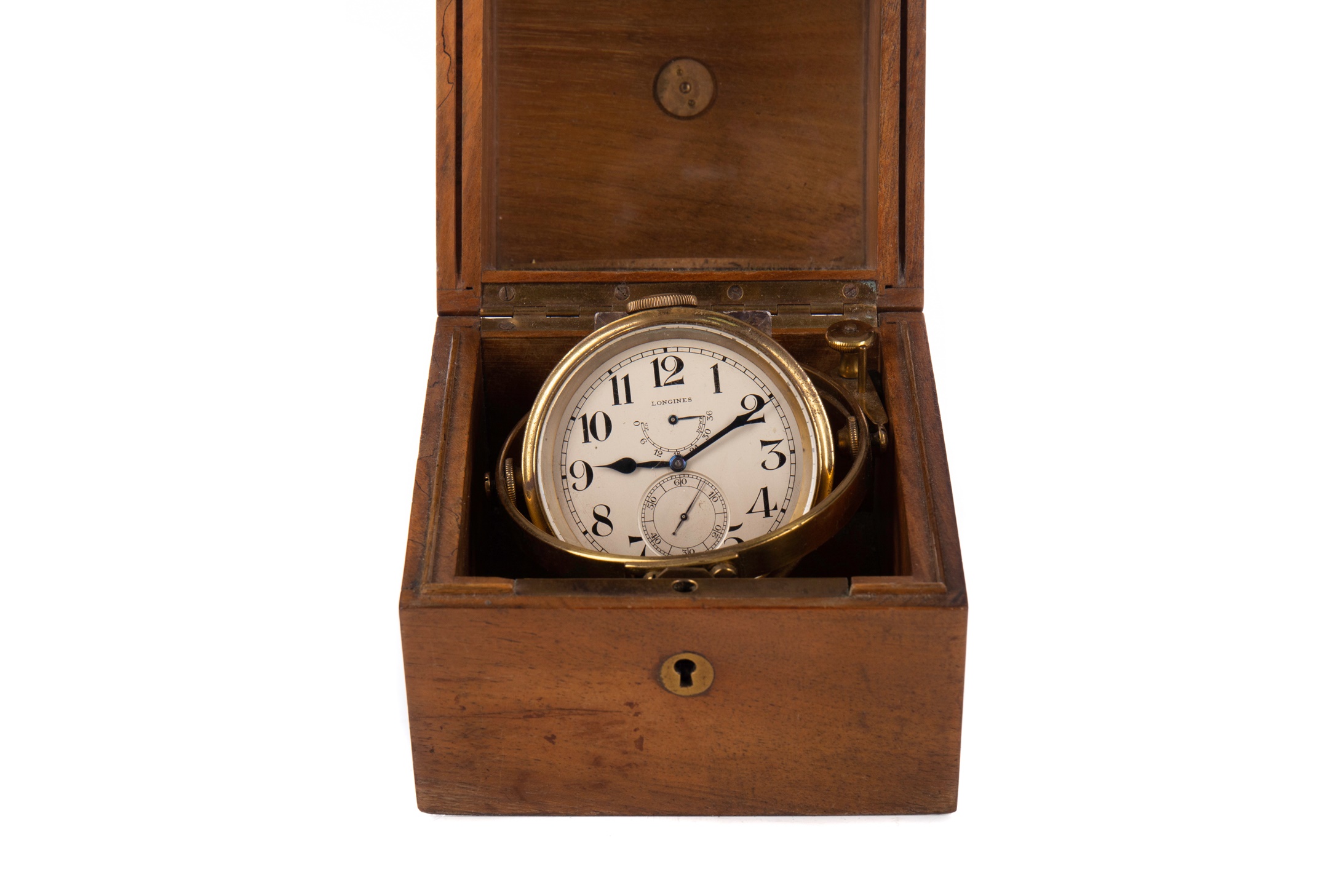 Lot 586 A GOOD LONGINES MARINE CHRONOMETER