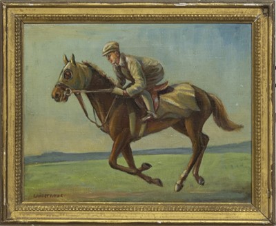 Lot 287 - THE GALLOP, AN OIL BY ERNEST PAYNE