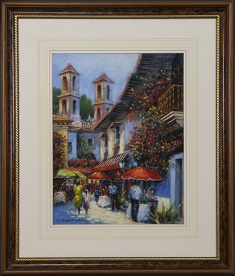 Lot 26 - SUMMER CAFE, A PASTEL BY ANTHONY ORME