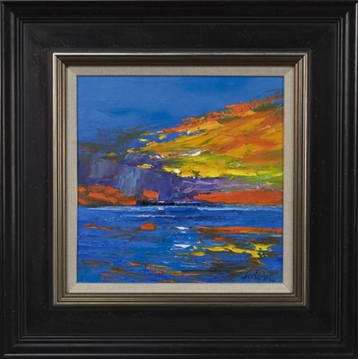 Lot 32 - STORM OVER ISLE OF STAFFA, AN OIL BY JOLOMO
