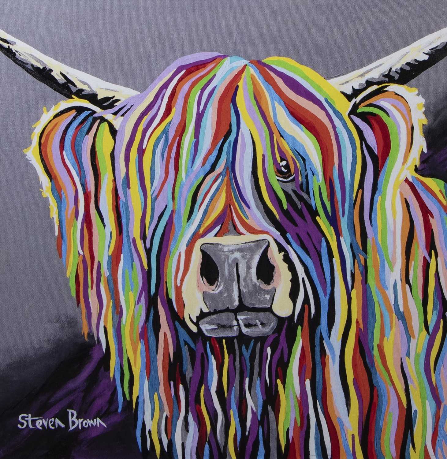 Lot 38 - CHARLIE MCCOO, A CANVAS PRINT BY STEVEN BROWN