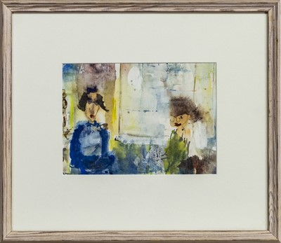 Lot 371 - TWO LADIES, A WATERCOLOUR BY MICHAEL GIBBISON